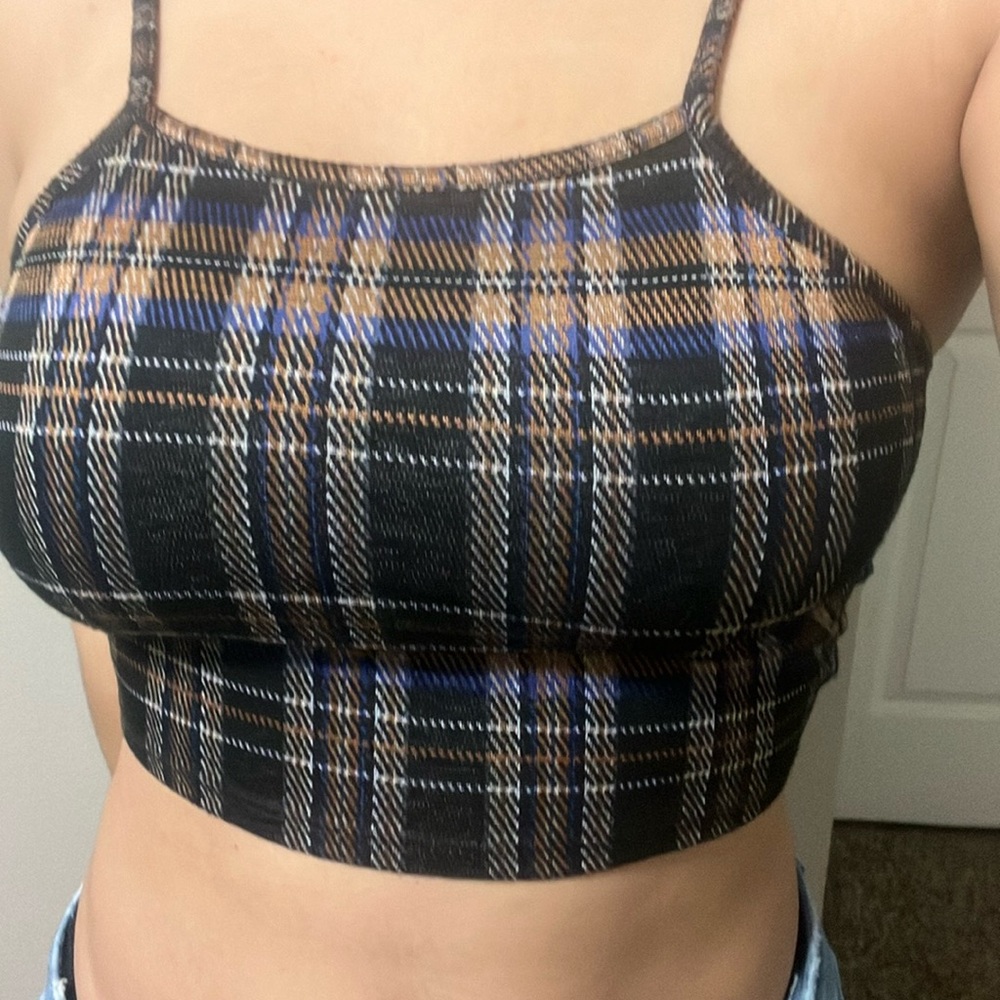 Plaid tank top from papaya, size s